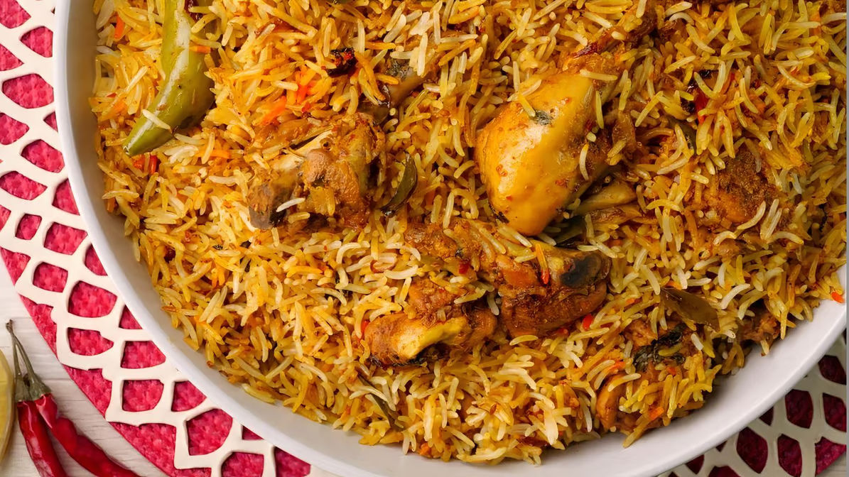 Ghee Roast Chicken Biryani